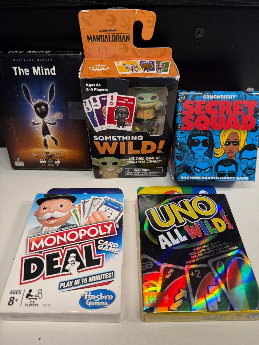 5 Used Card Games (See Names Below)